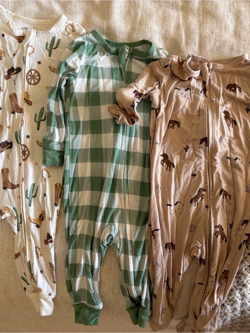 Little Me baby sleepers set of 3